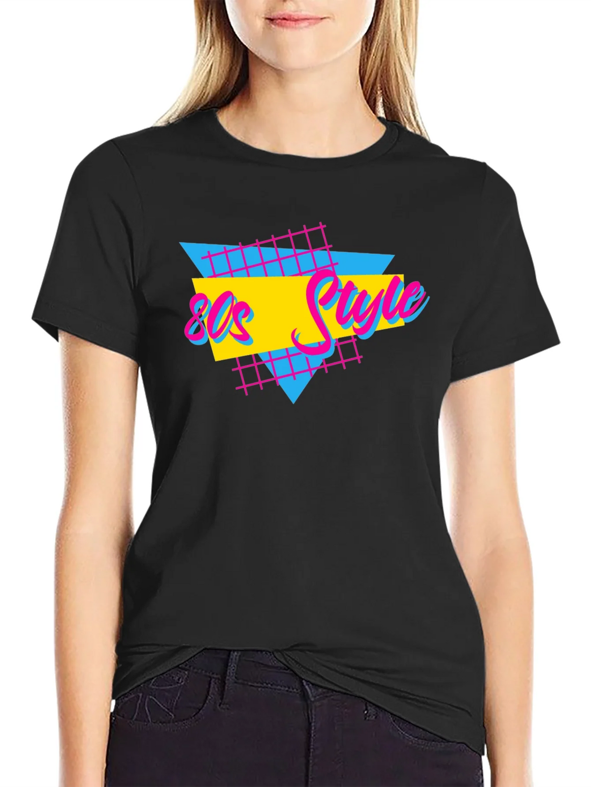 Retro 80s Style T-Shirt - Black product image 2