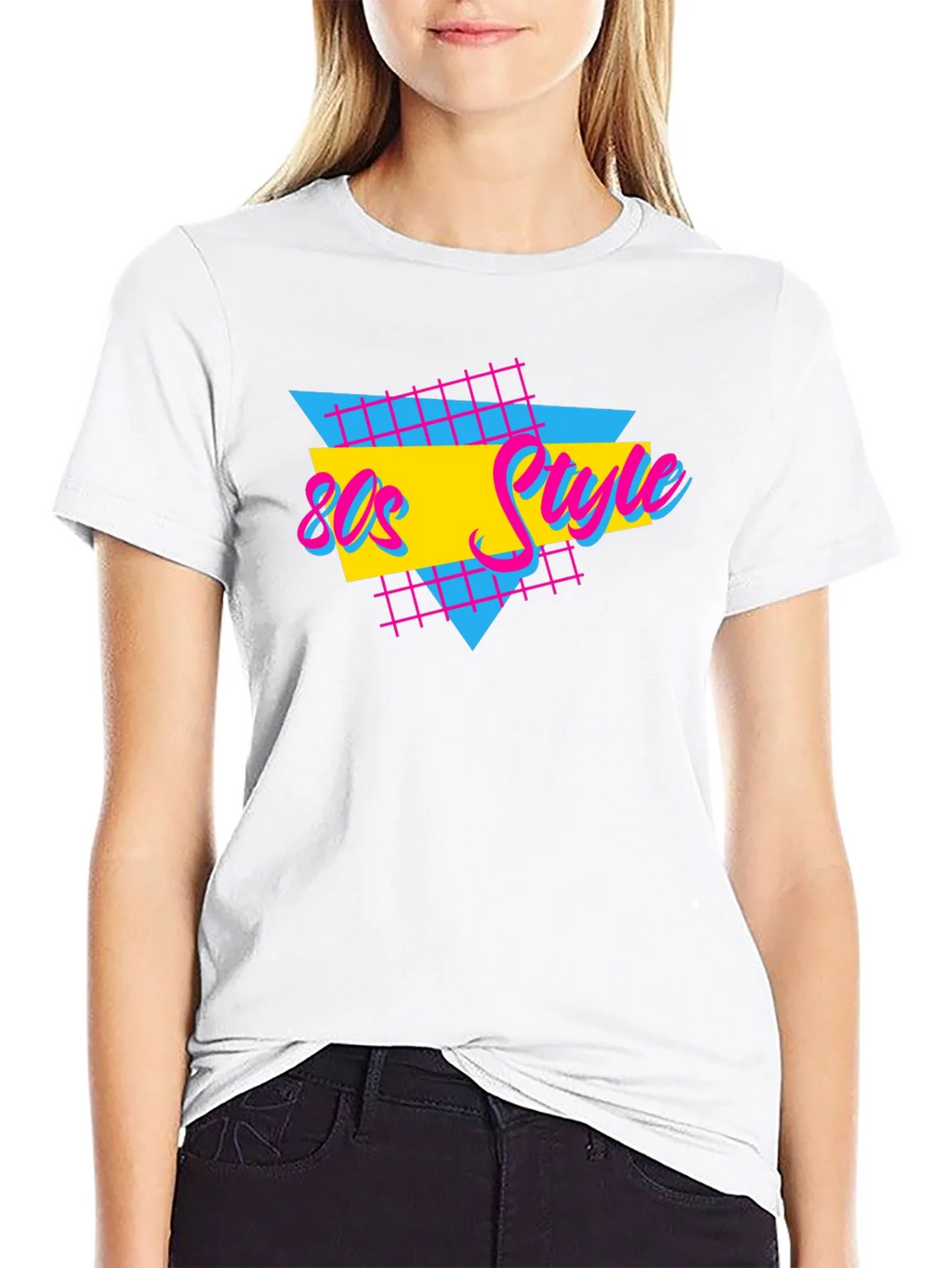 Retro 80s Style T-Shirt - Black product image 8