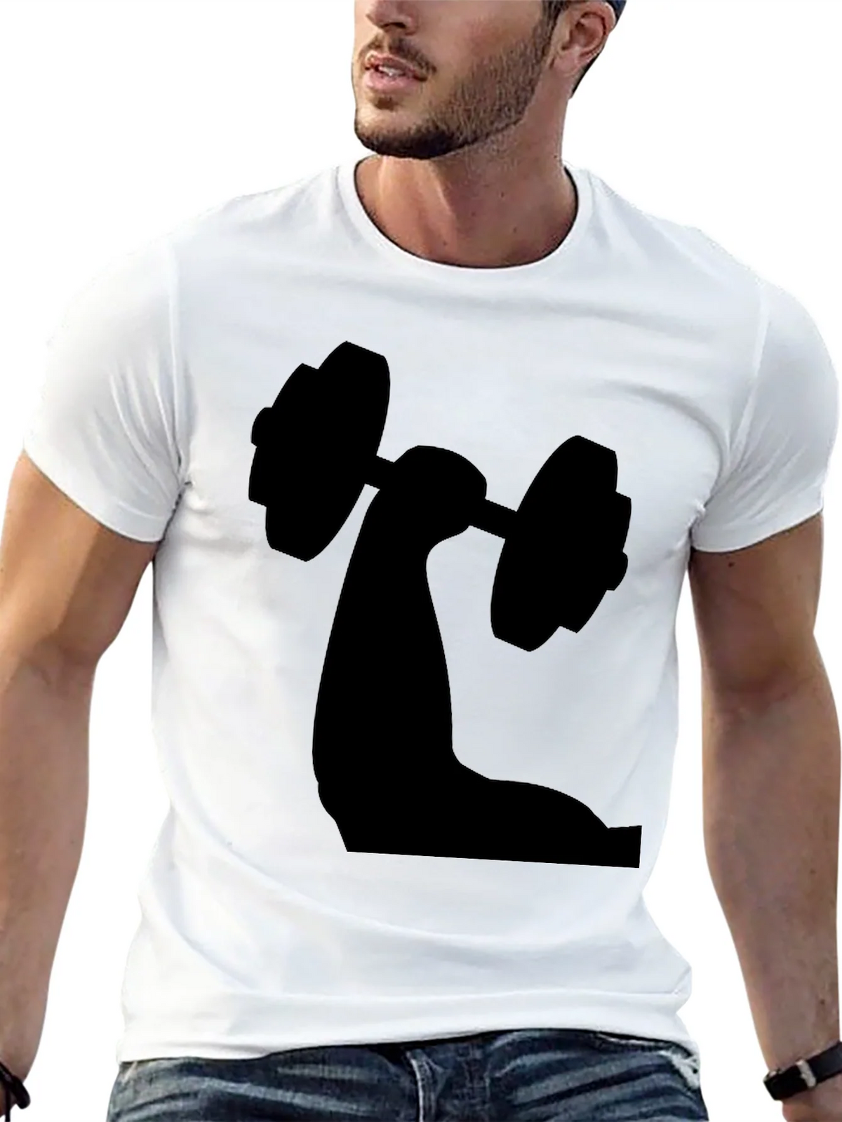 Weightlifting Arm Graphic Tee - Black product image 11