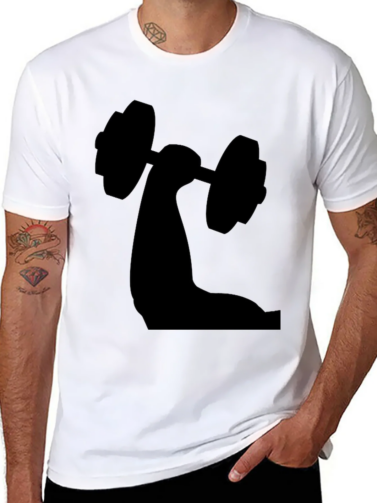 Weightlifting Arm Graphic Tee - Black product image 7