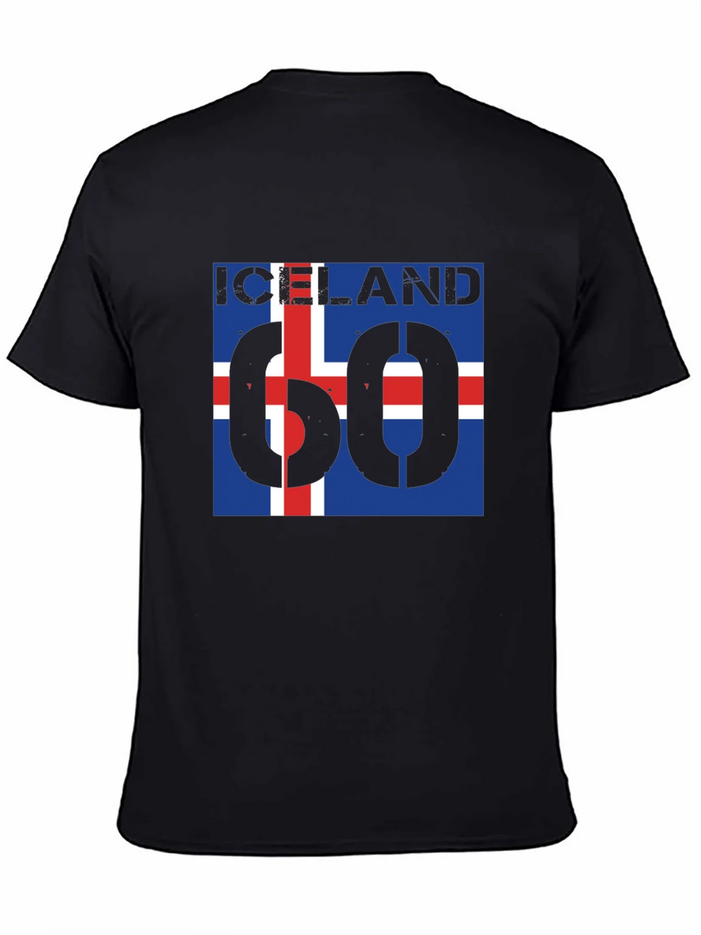 Iceland Flag T-Shirt - Black Crew Neck Graphic Tee product image 4
