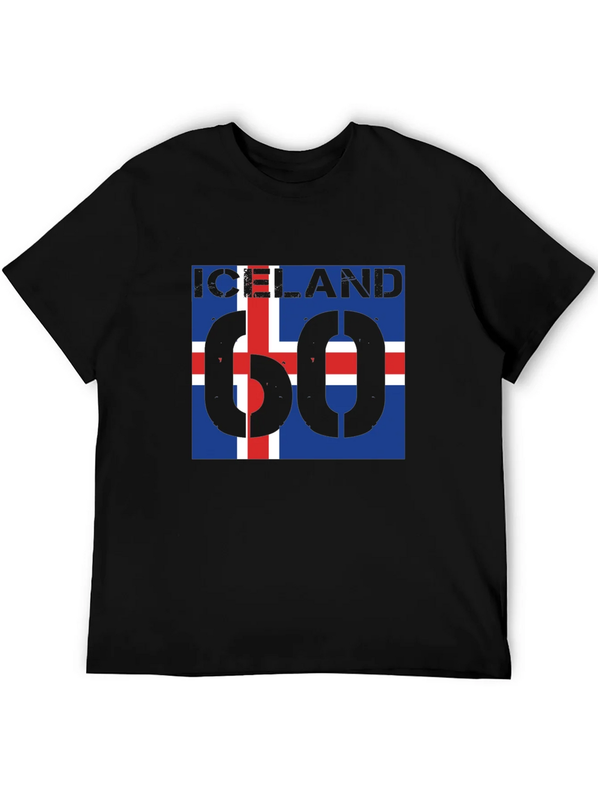 Iceland Flag T-Shirt - Black Crew Neck Graphic Tee product image 5