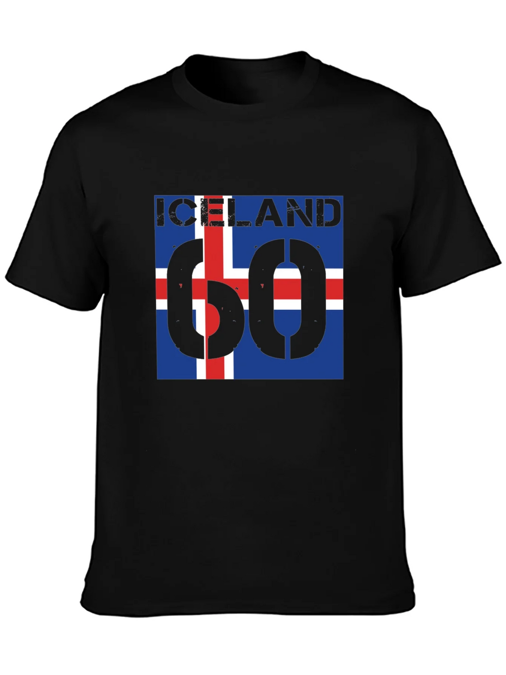 Iceland Flag T-Shirt - Black Crew Neck Graphic Tee product image 3