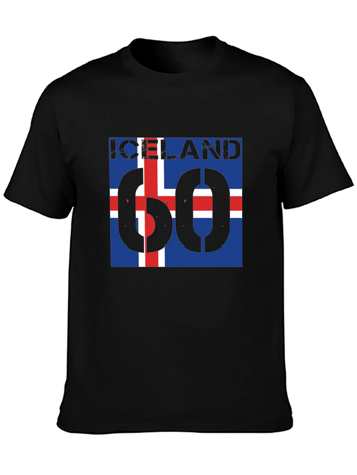 Iceland Flag T-Shirt - Black Crew Neck Graphic Tee product image 3