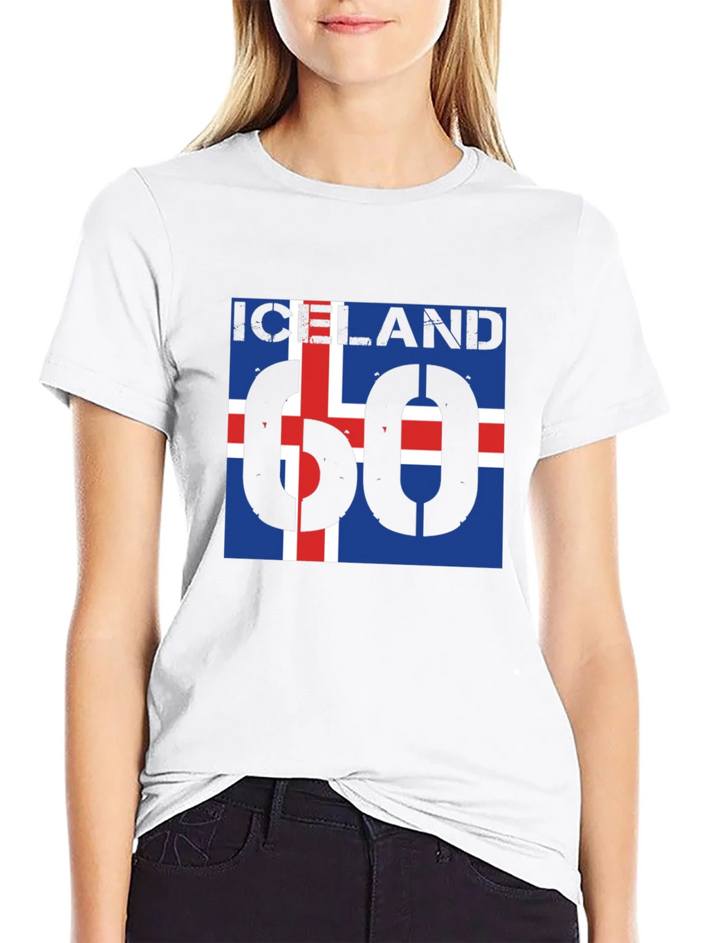 Iceland Flag T-Shirt - Black Crew Neck Graphic Tee product image 8