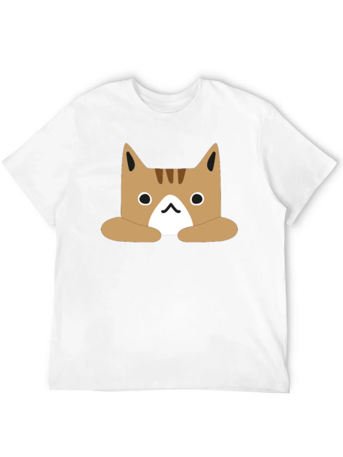 Cute Cartoon Cat Graphic Black T-Shirt product image 11