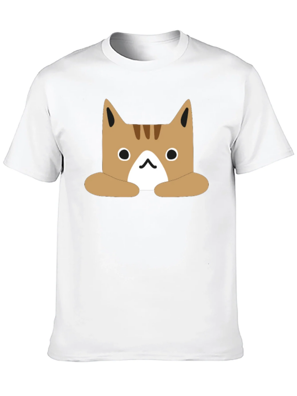 Cute Cartoon Cat Graphic Black T-Shirt product image 9