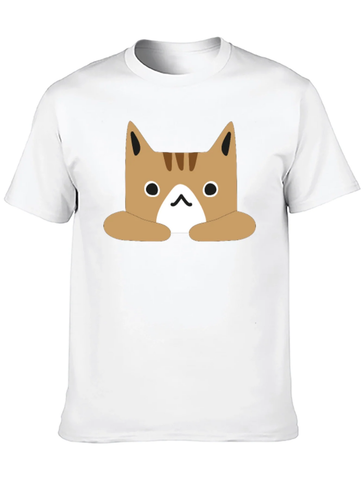 Cute Cartoon Cat Graphic Black T-Shirt product image 9