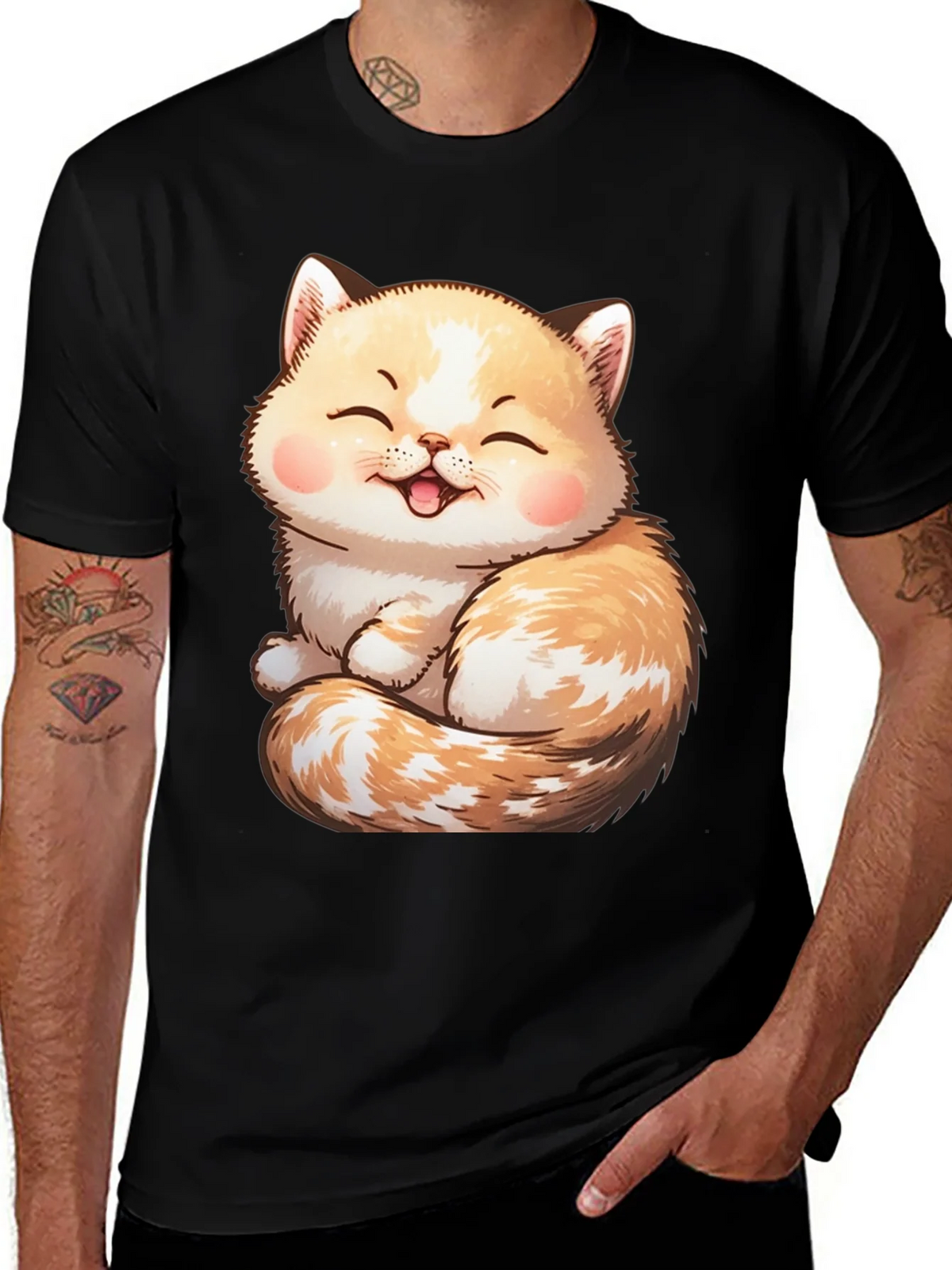Cute Cat Graphic Tee - Soft & Comfortable product image 1