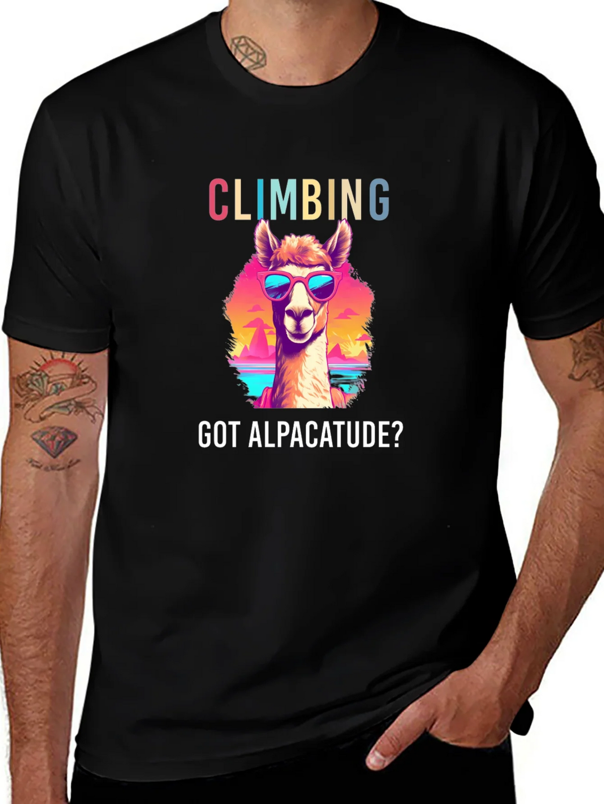 Climbing Alpacatude Graphic Tee product image 1
