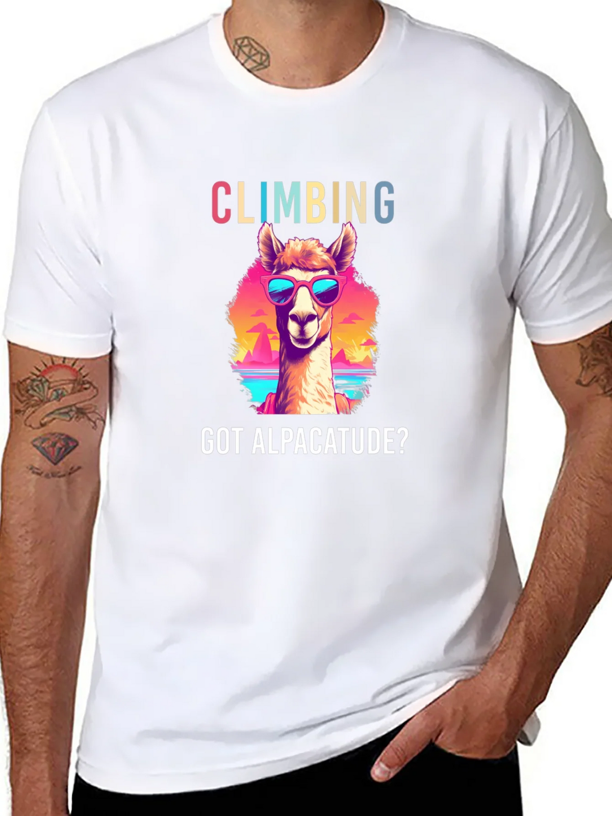 Climbing Alpacatude Graphic Tee product image 7