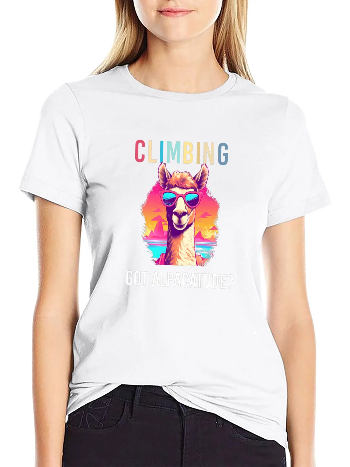 Climbing Alpacatude Graphic Tee product image 8