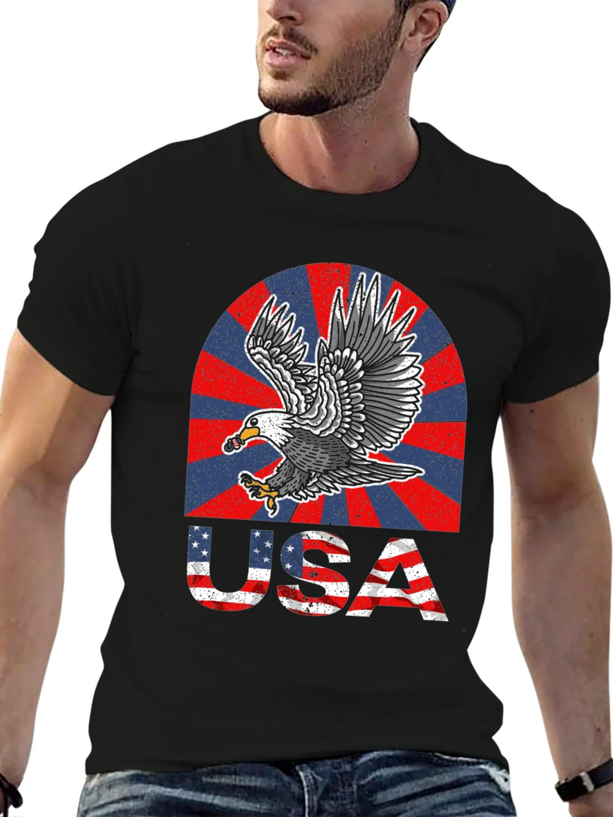 USA Eagle Graphic T-Shirt - Patriotic Pride product image 2