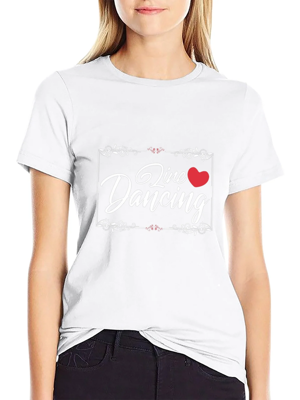 Line Dancing Heart T-Shirt Black product image 8