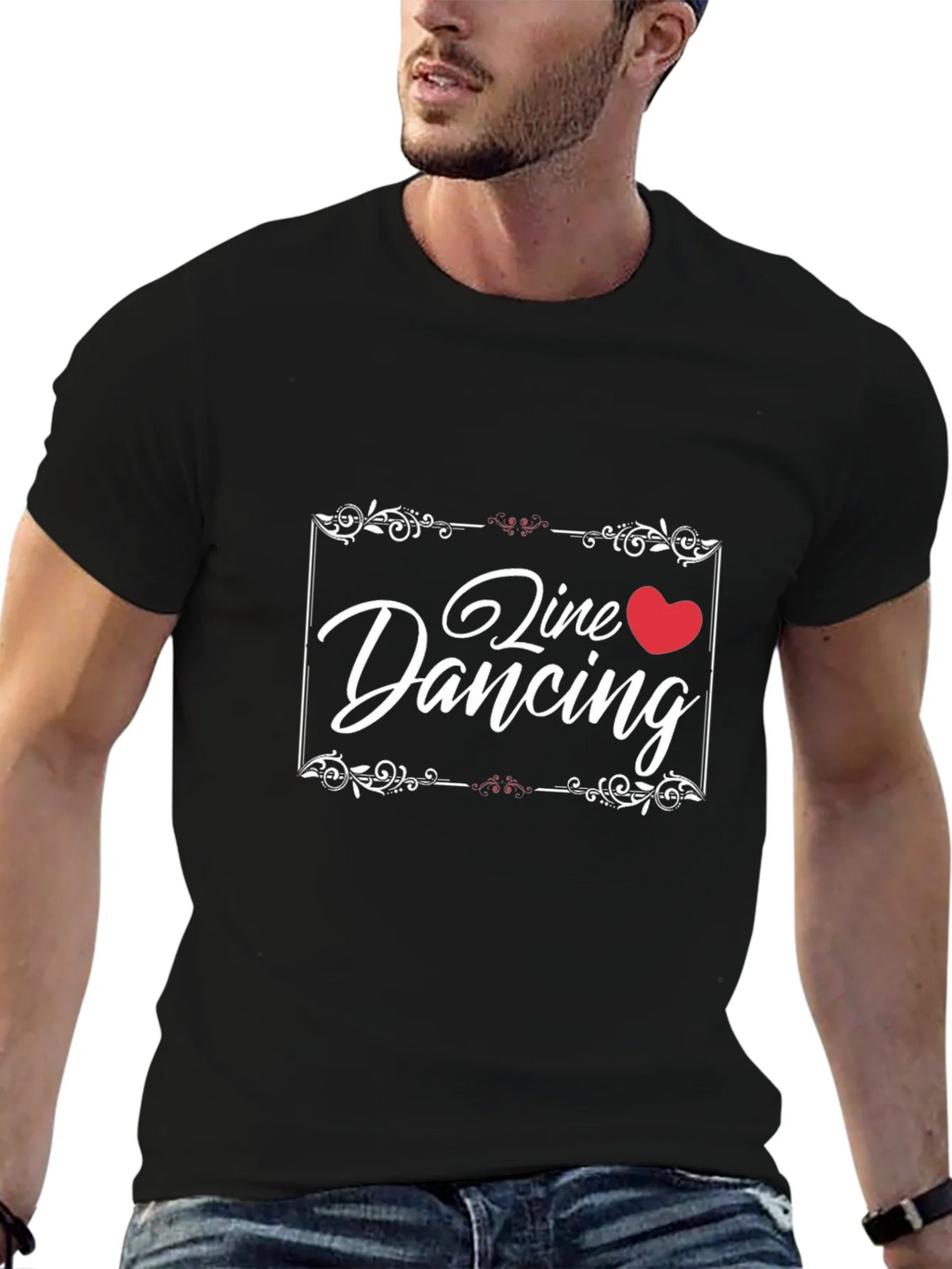 Line Dancing Heart T-Shirt Black product image 6
