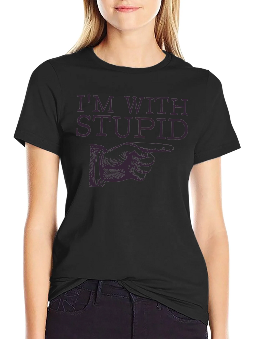 Im with Stupid Graphic Novelty T-Shirt product image 2