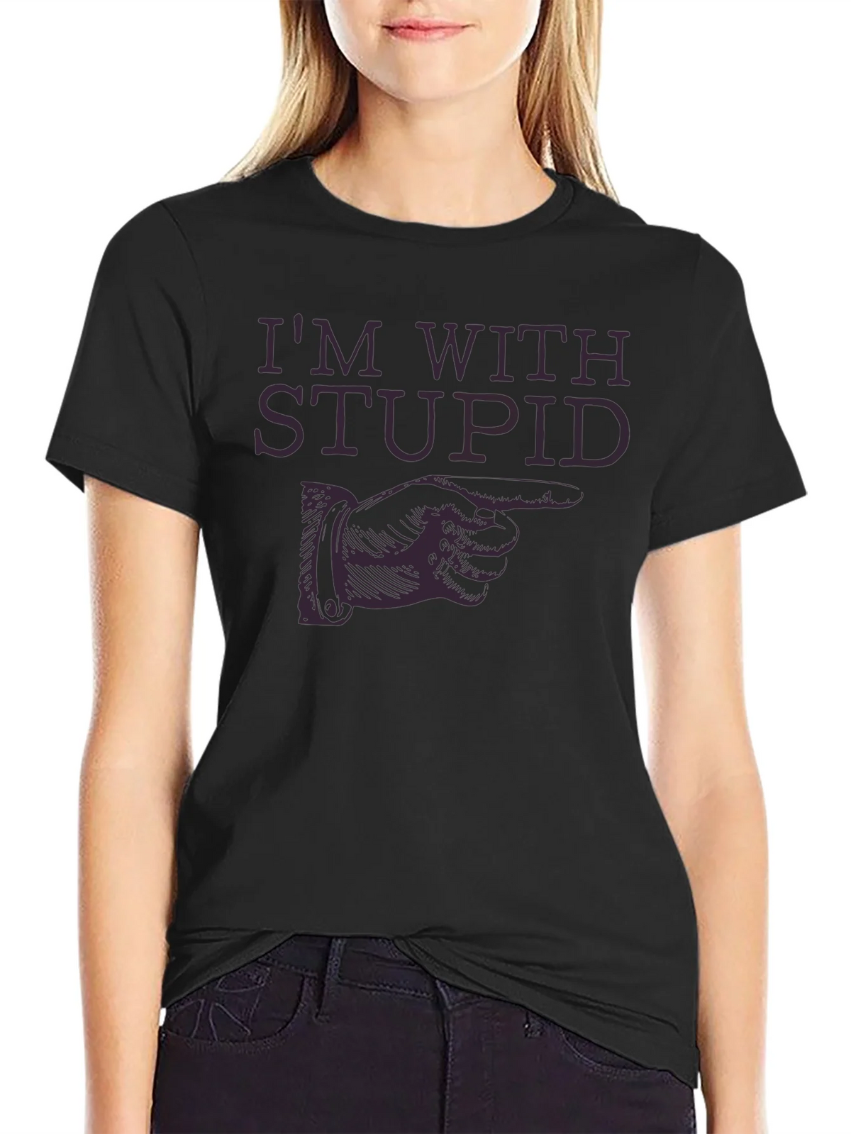 Im with Stupid Graphic Novelty T-Shirt product image 2