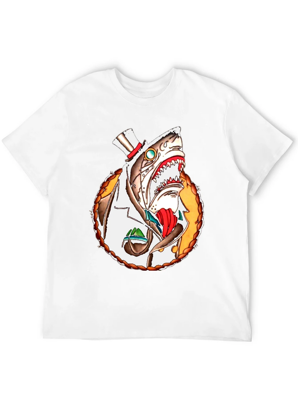Steampunk Shark T-Shirt - Unique Graphic Tee product image 7