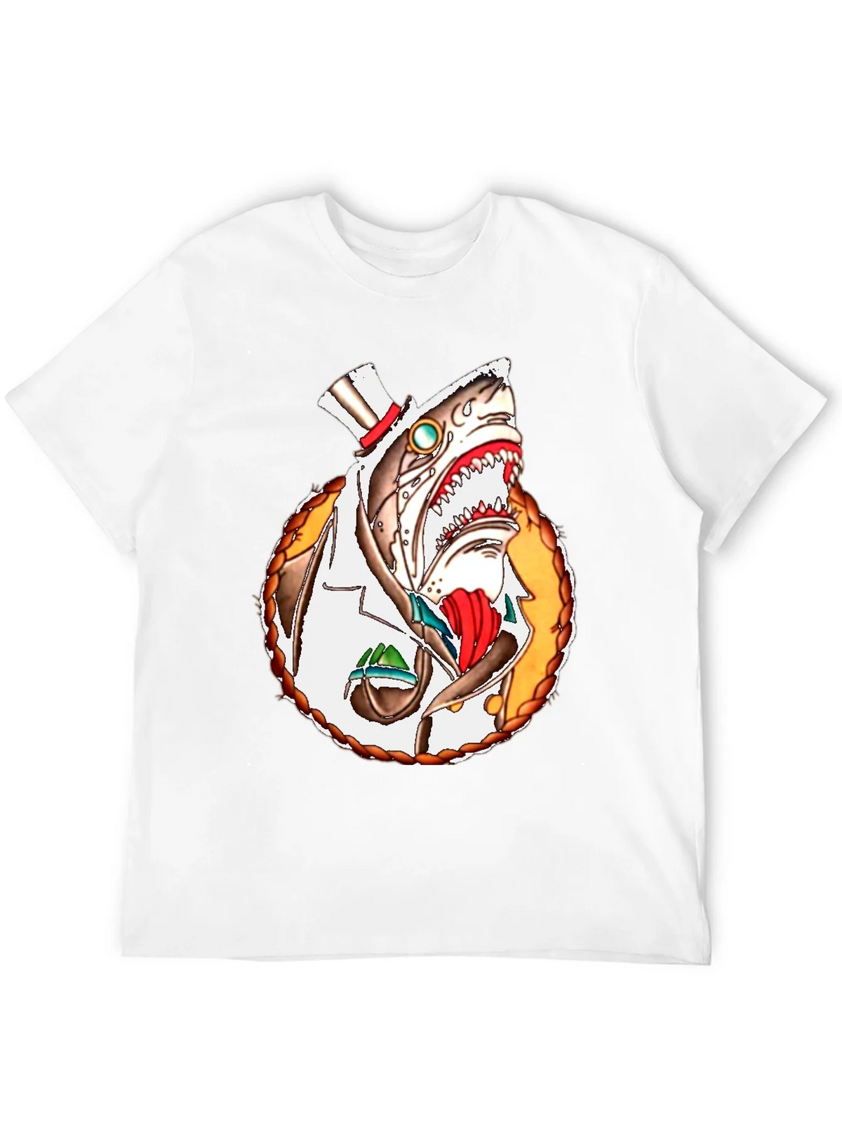 Steampunk Shark T-Shirt - Unique Graphic Tee product image 7