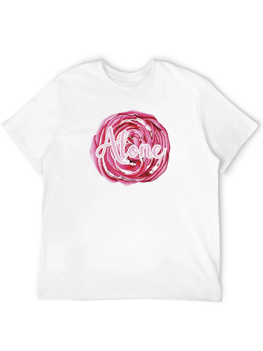 Alone Rose Graphic Black T-Shirt product image 11