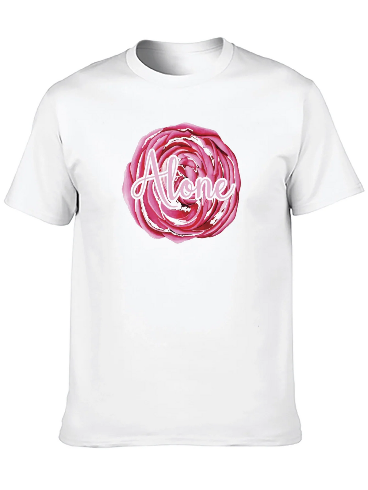 Alone Rose Graphic Black T-Shirt product image 9