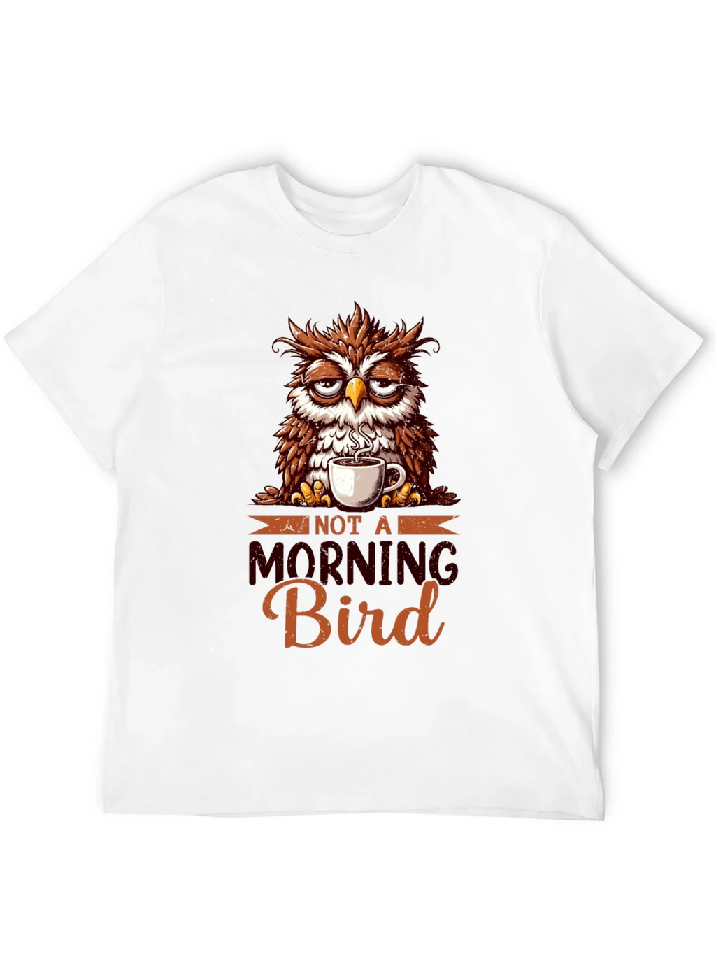 Not A Morning Bird T-Shirt - Funny Owl Coffee Lover Tee product image 4