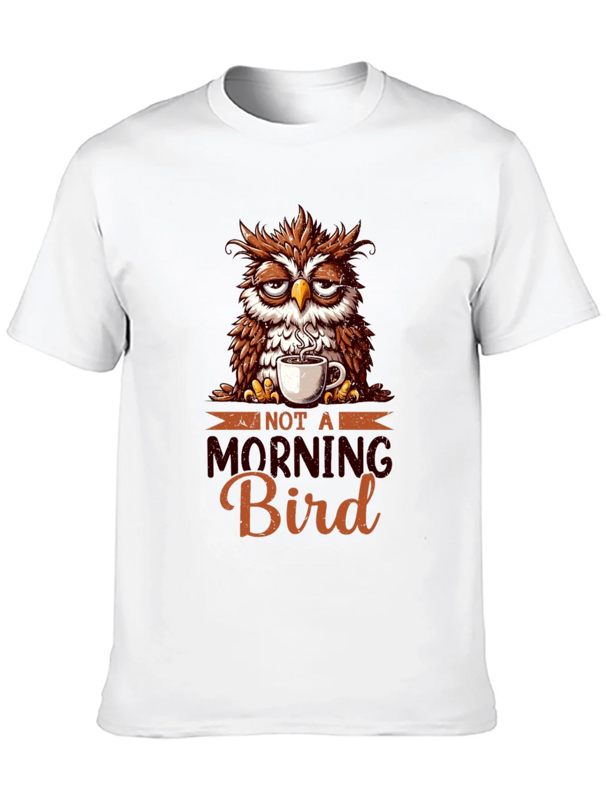 Not A Morning Bird T-Shirt - Funny Owl Coffee Lover Tee product image 3