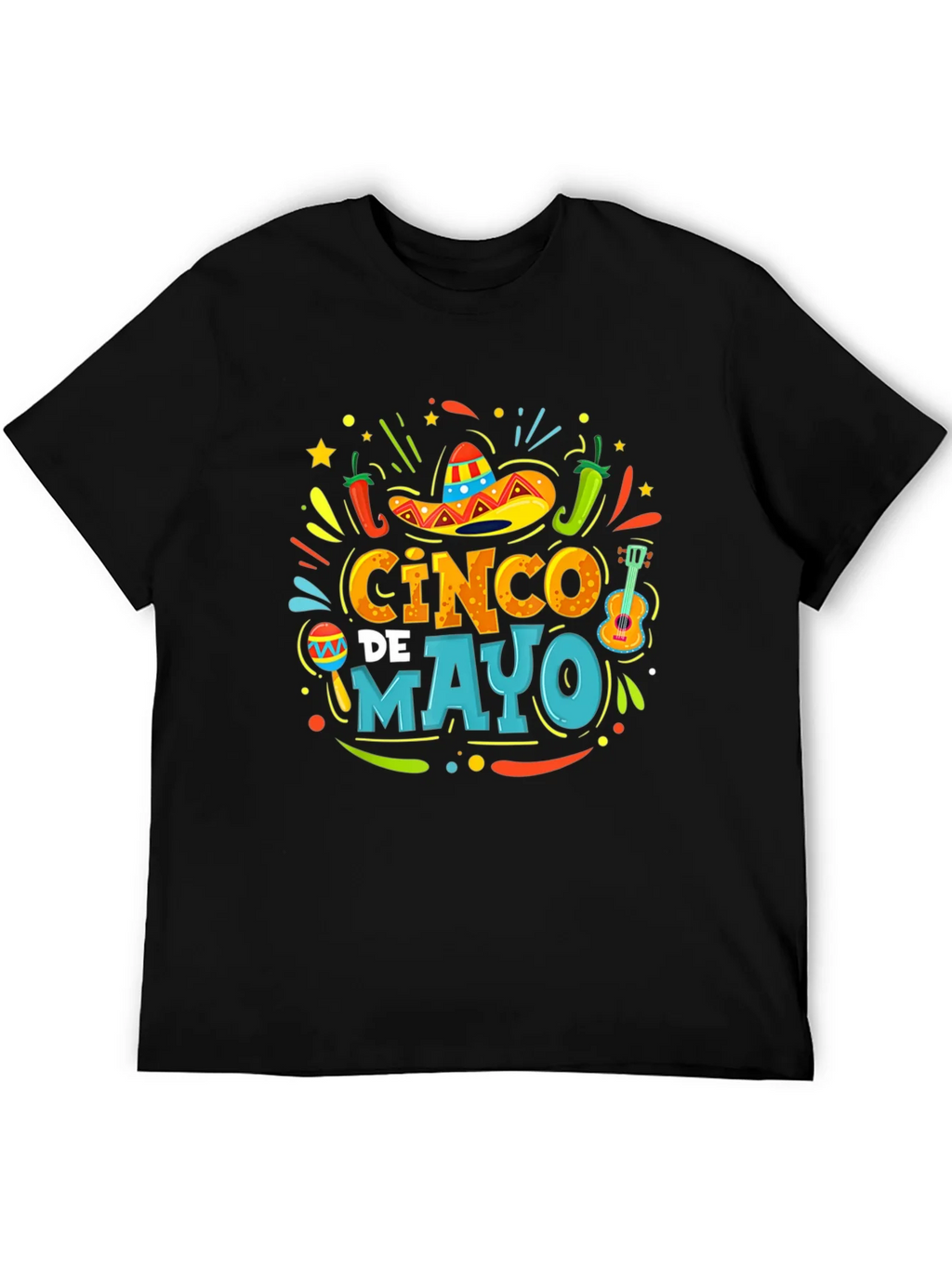 Cinco de Mayo Fiesta T-Shirt - Black Graphic Tee product image 2