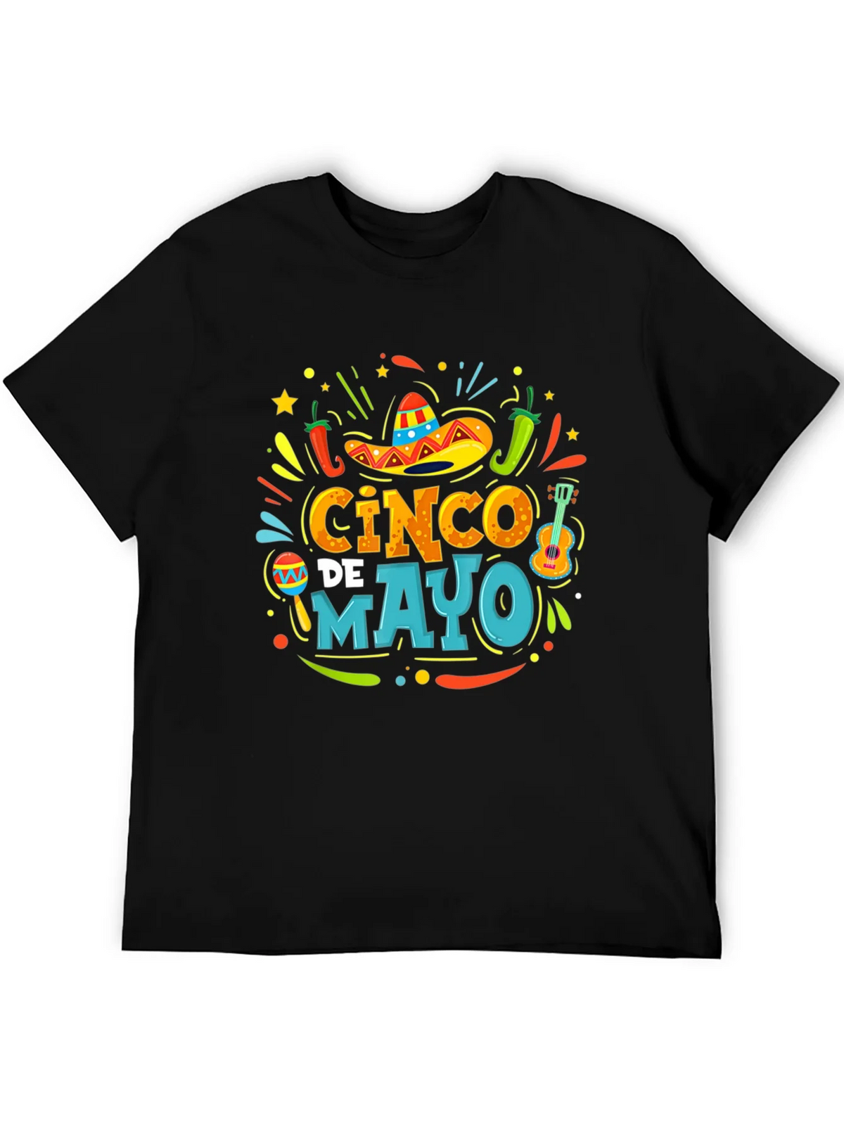 Cinco de Mayo Fiesta T-Shirt - Black Graphic Tee product image 2