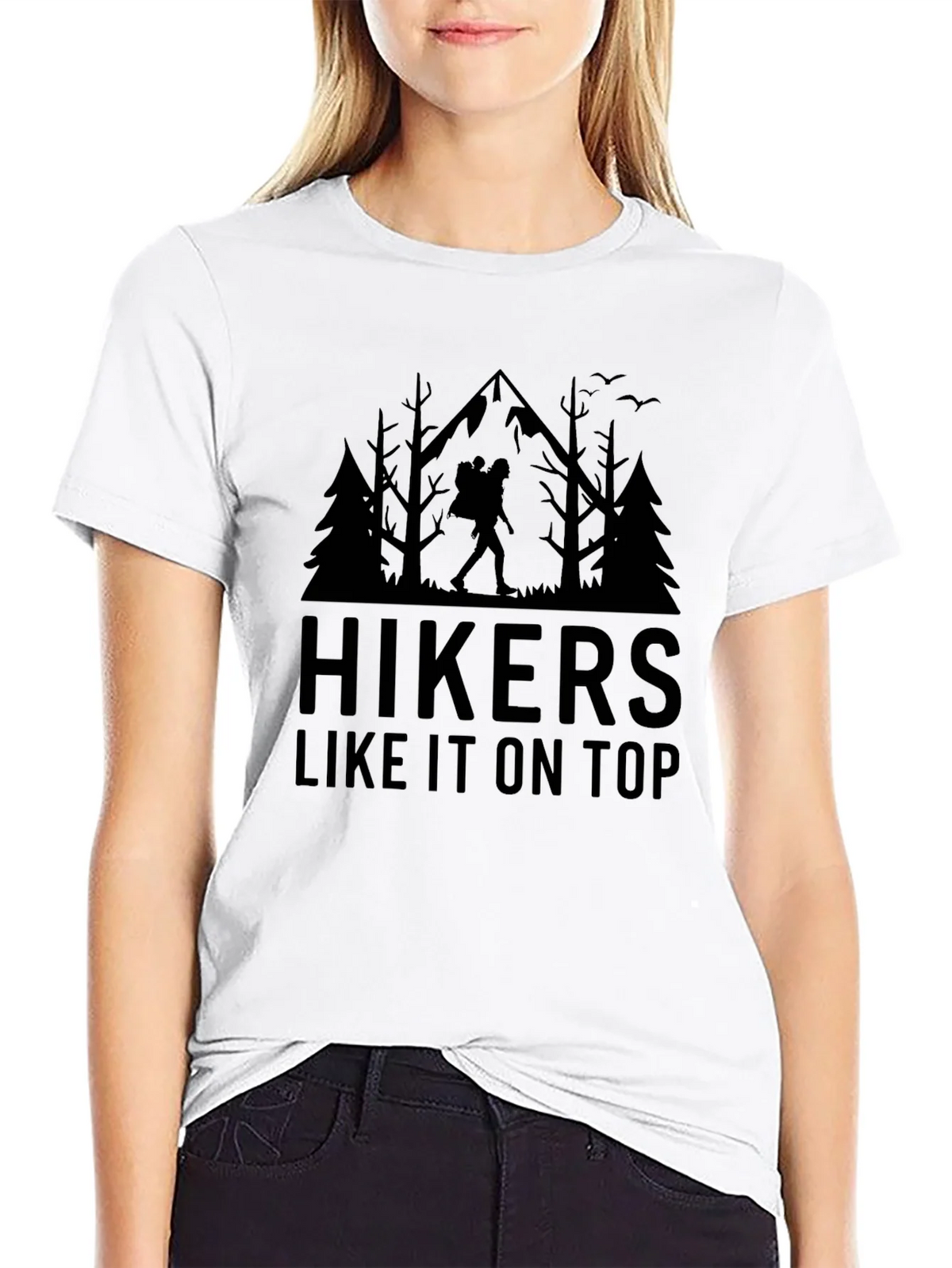 Hikers Like It On Top Black Graphic Tee product image 8