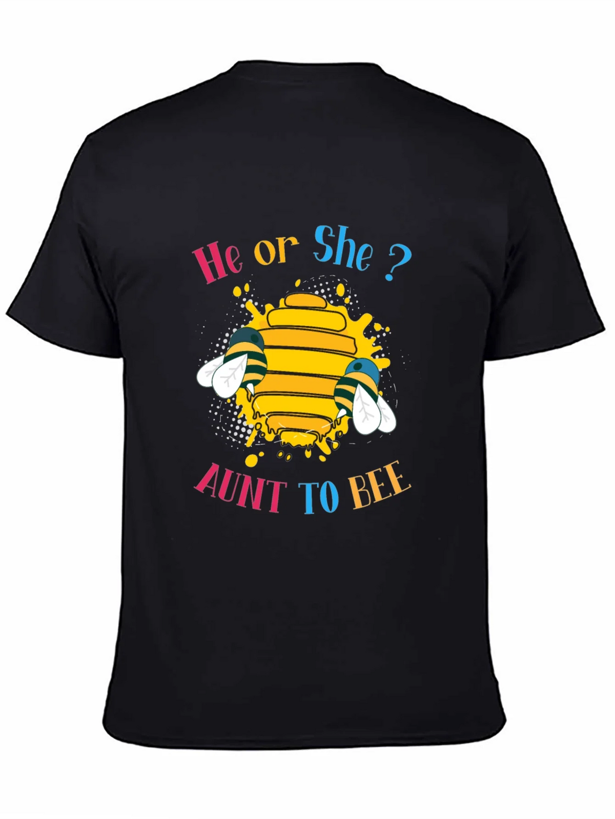 He or She? Aunt to Bee Gender Reveal T-Shirt product image 3