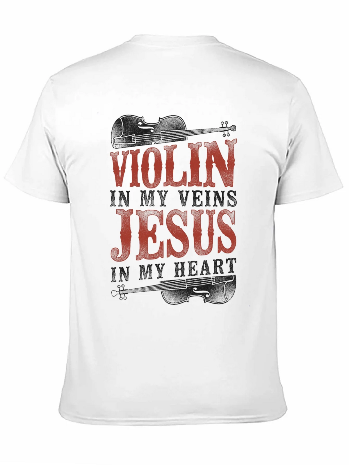 Violin & Jesus Black T-Shirt product image 7