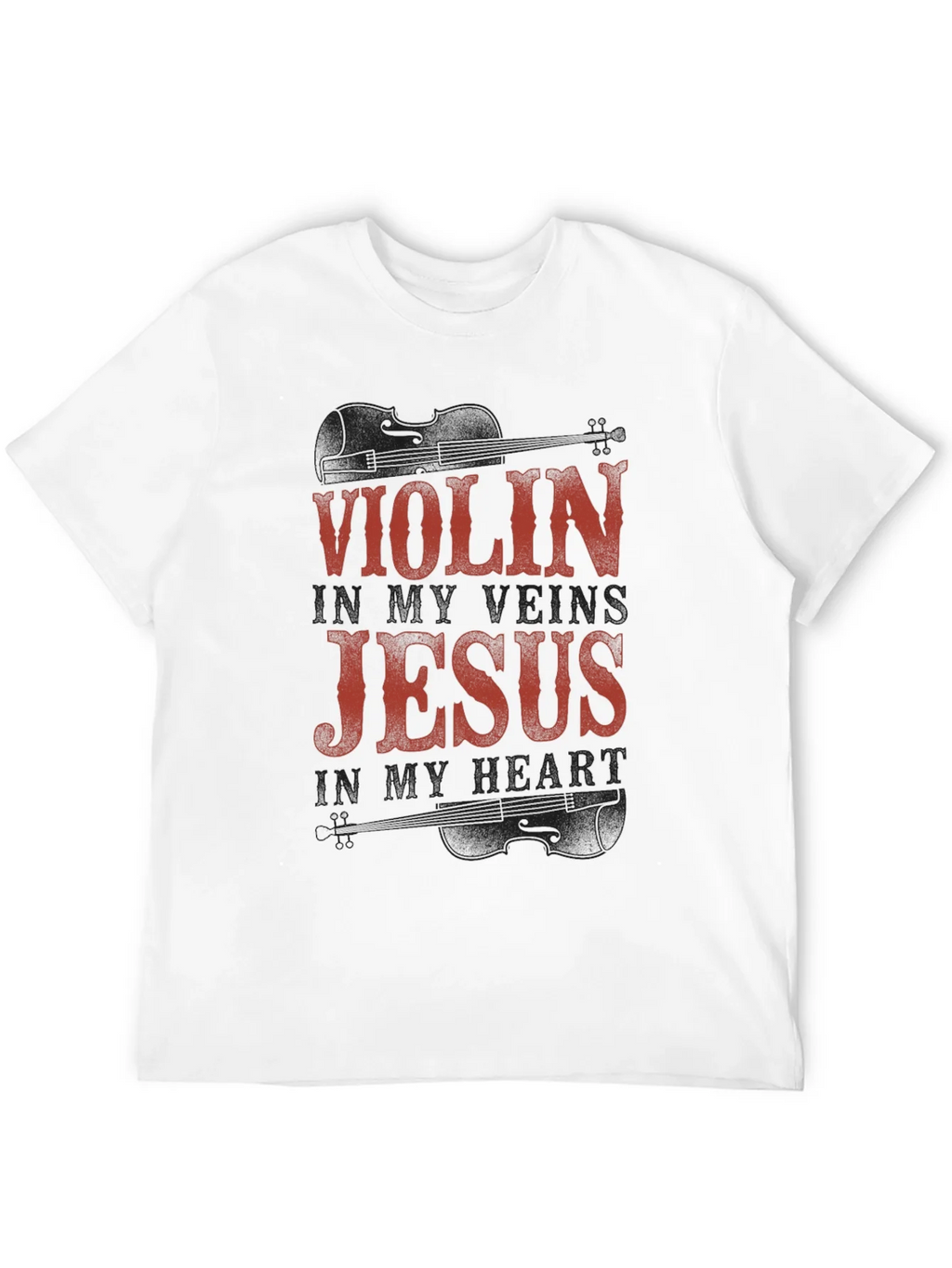 Violin & Jesus Black T-Shirt product image 8