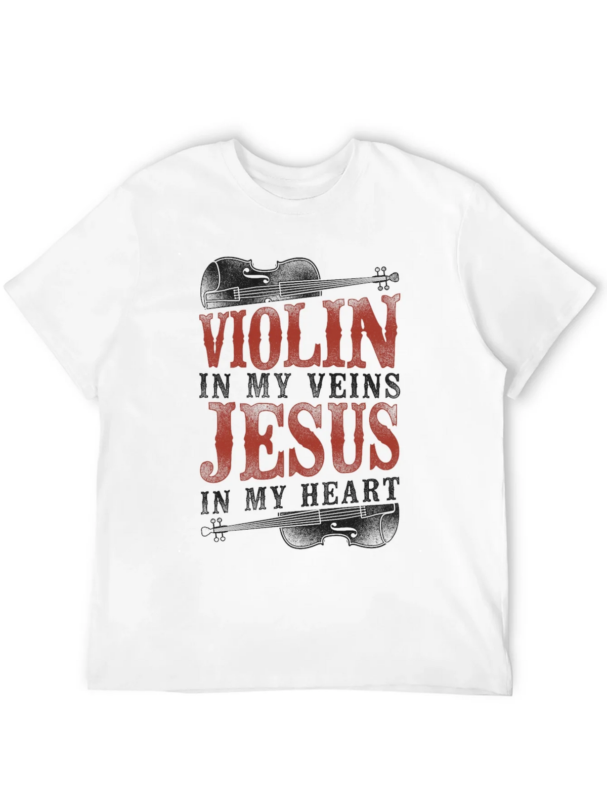 Violin & Jesus Black T-Shirt product image 8