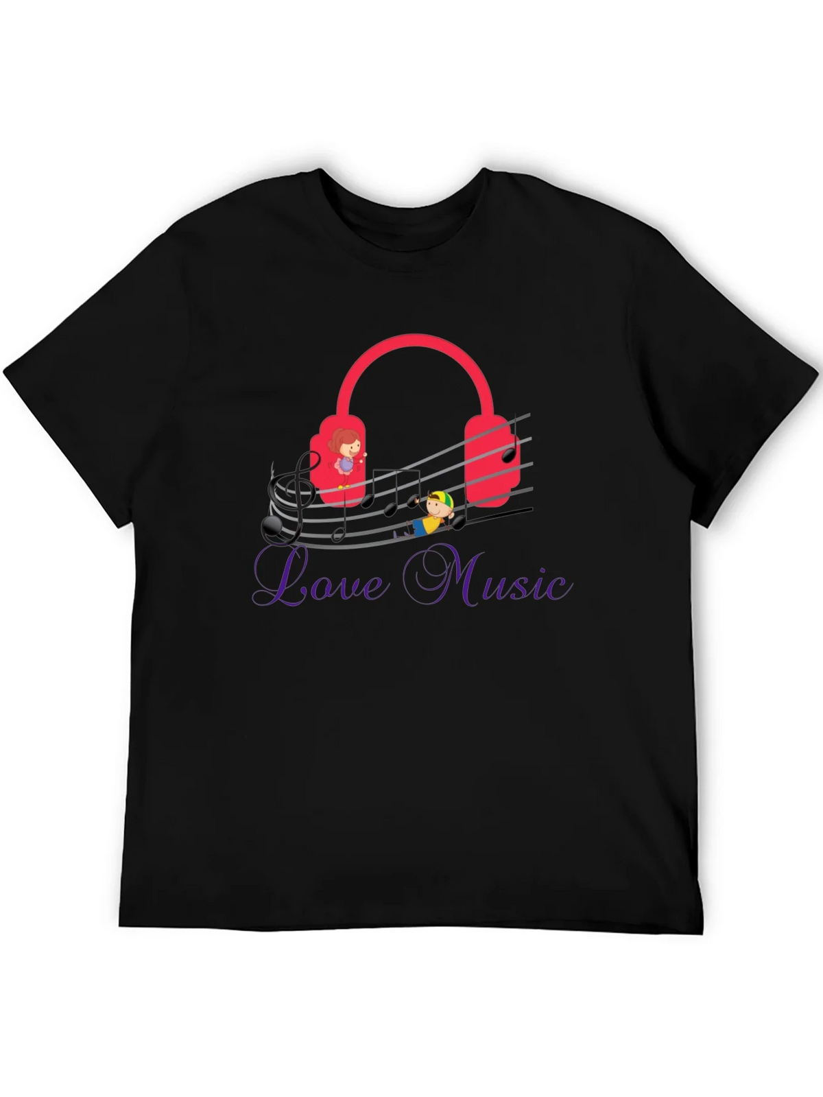 Love Music Graphic Tee - Quirky Musician T-Shirt product image 5