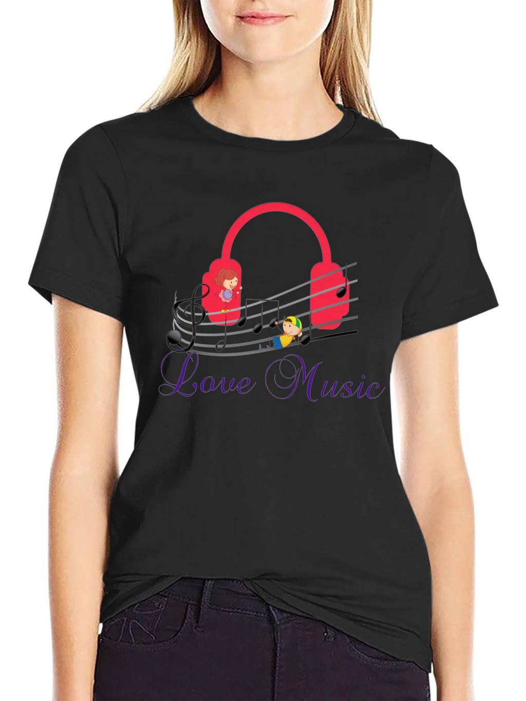 Love Music Graphic Tee - Quirky Musician T-Shirt product image 2