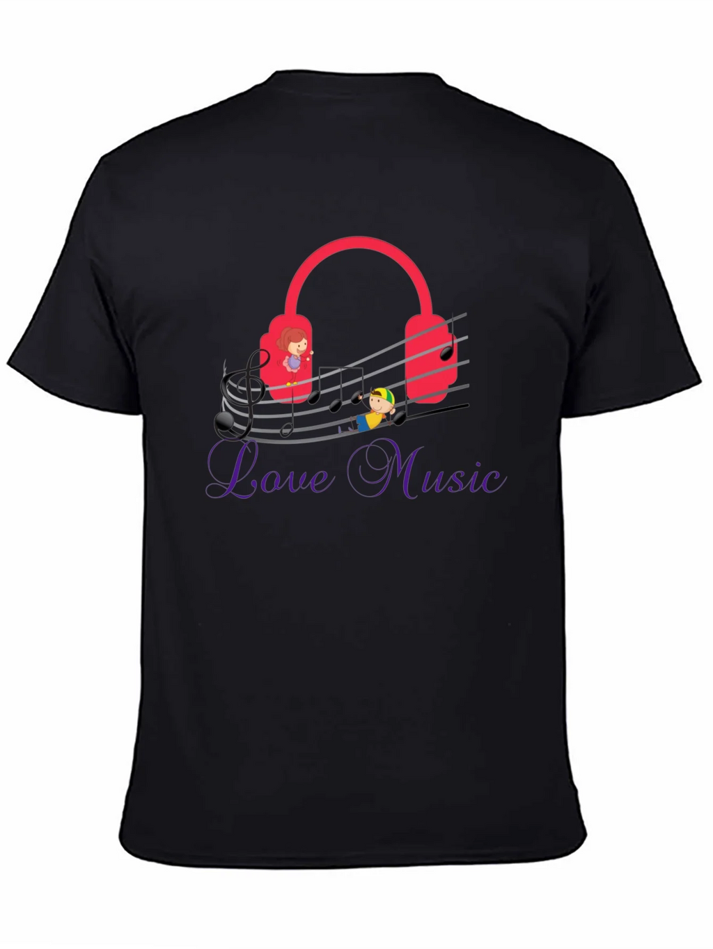 Love Music Graphic Tee - Quirky Musician T-Shirt product image 4