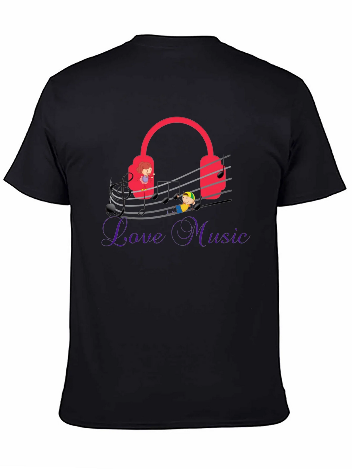 Love Music Graphic Tee - Quirky Musician T-Shirt product image 4