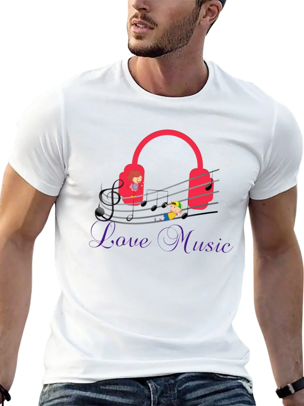 Love Music Graphic Tee - Quirky Musician T-Shirt product image 12