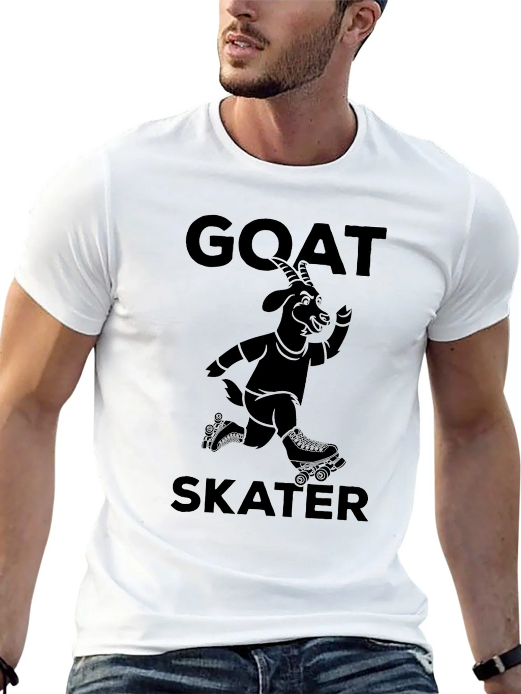 GOAT Skater T-Shirt - Black Graphic Tee product image 12