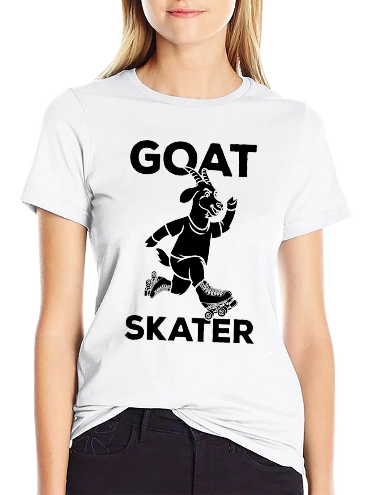 GOAT Skater T-Shirt - Black Graphic Tee product image 8