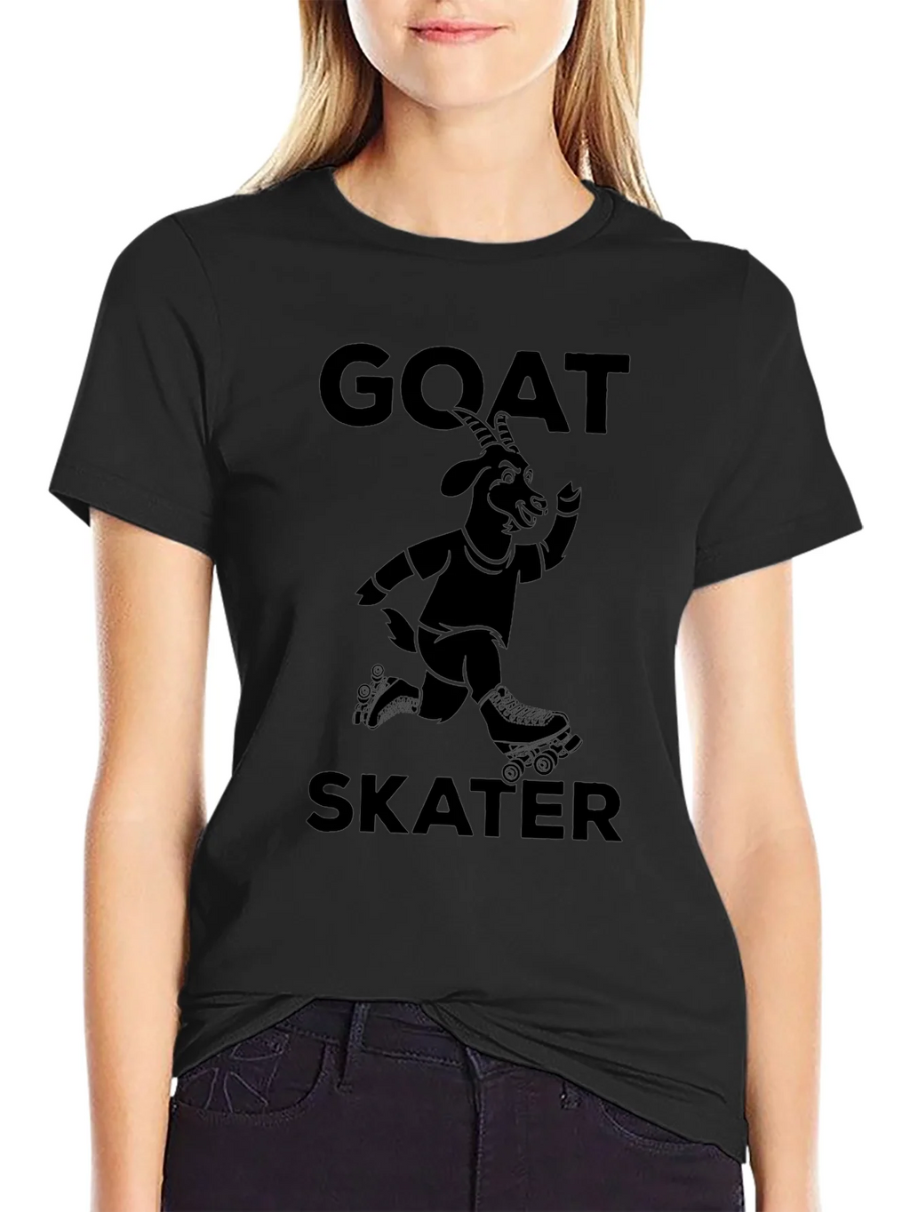 GOAT Skater T-Shirt - Black Graphic Tee product image 2