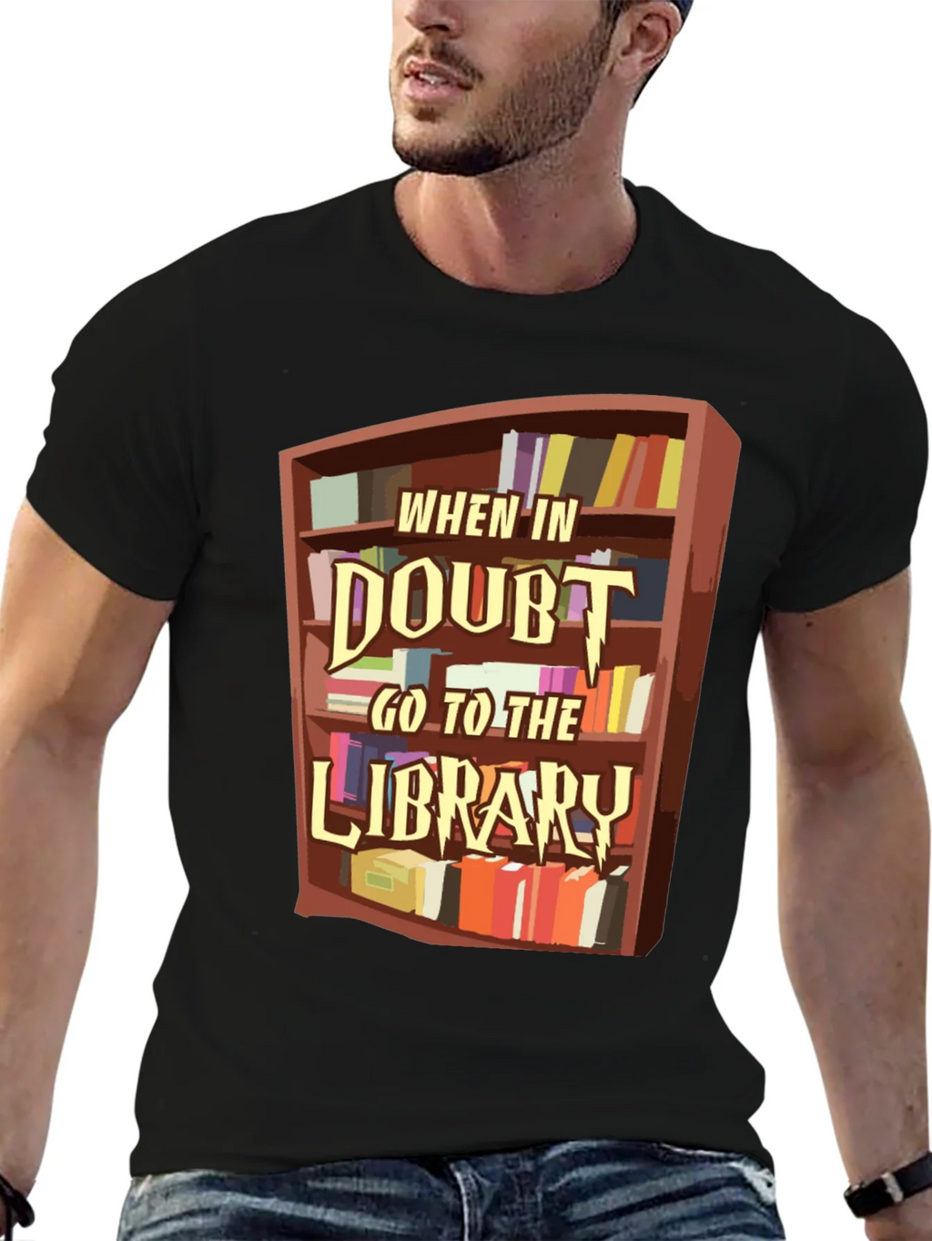 When in Doubt Go to the Library T-Shirt product image 4