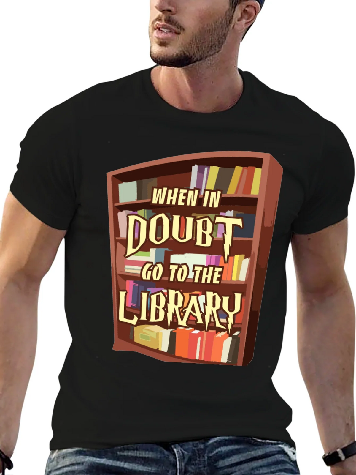 When in Doubt Go to the Library T-Shirt product image 4