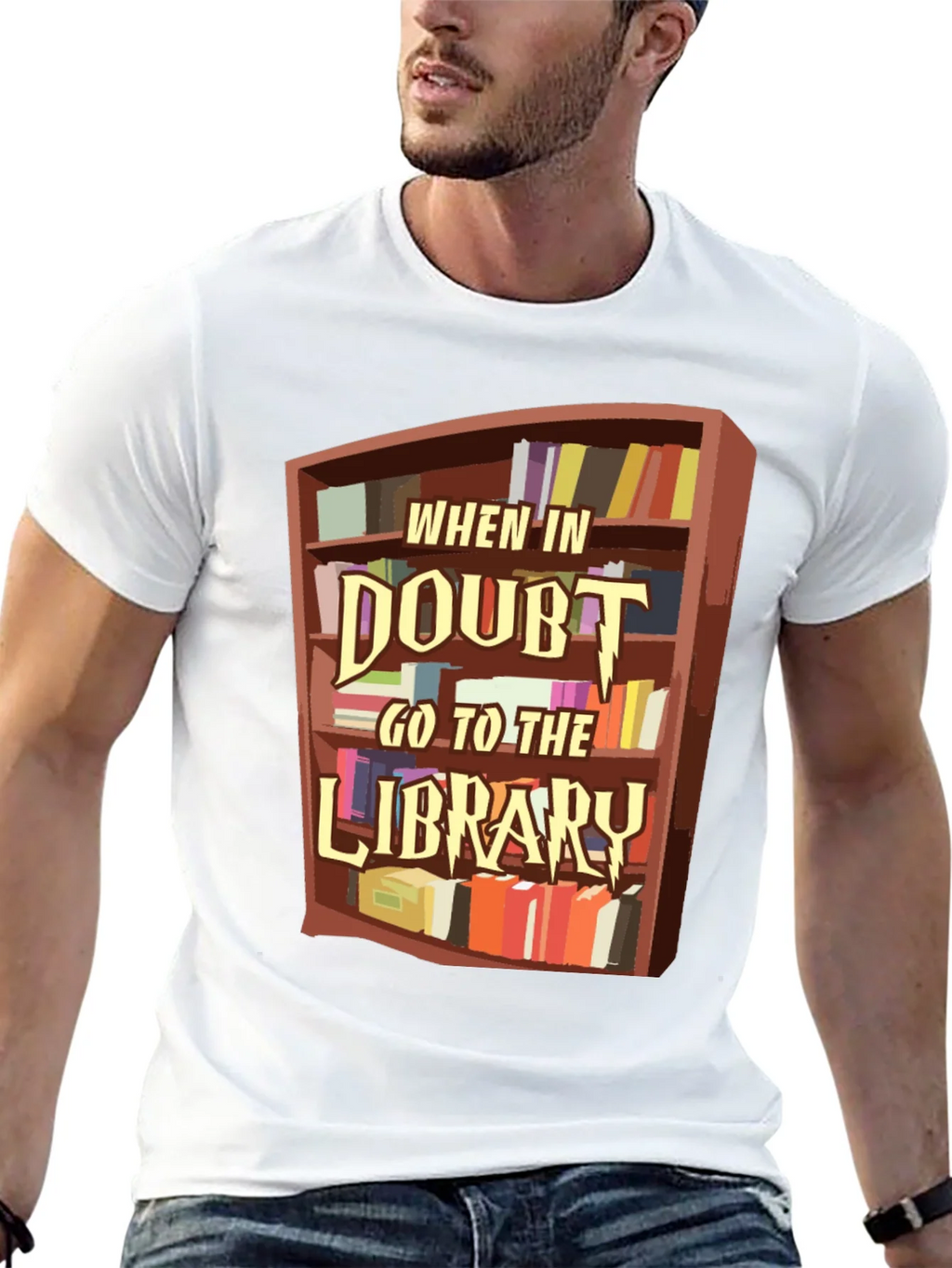 When in Doubt Go to the Library T-Shirt product image 7