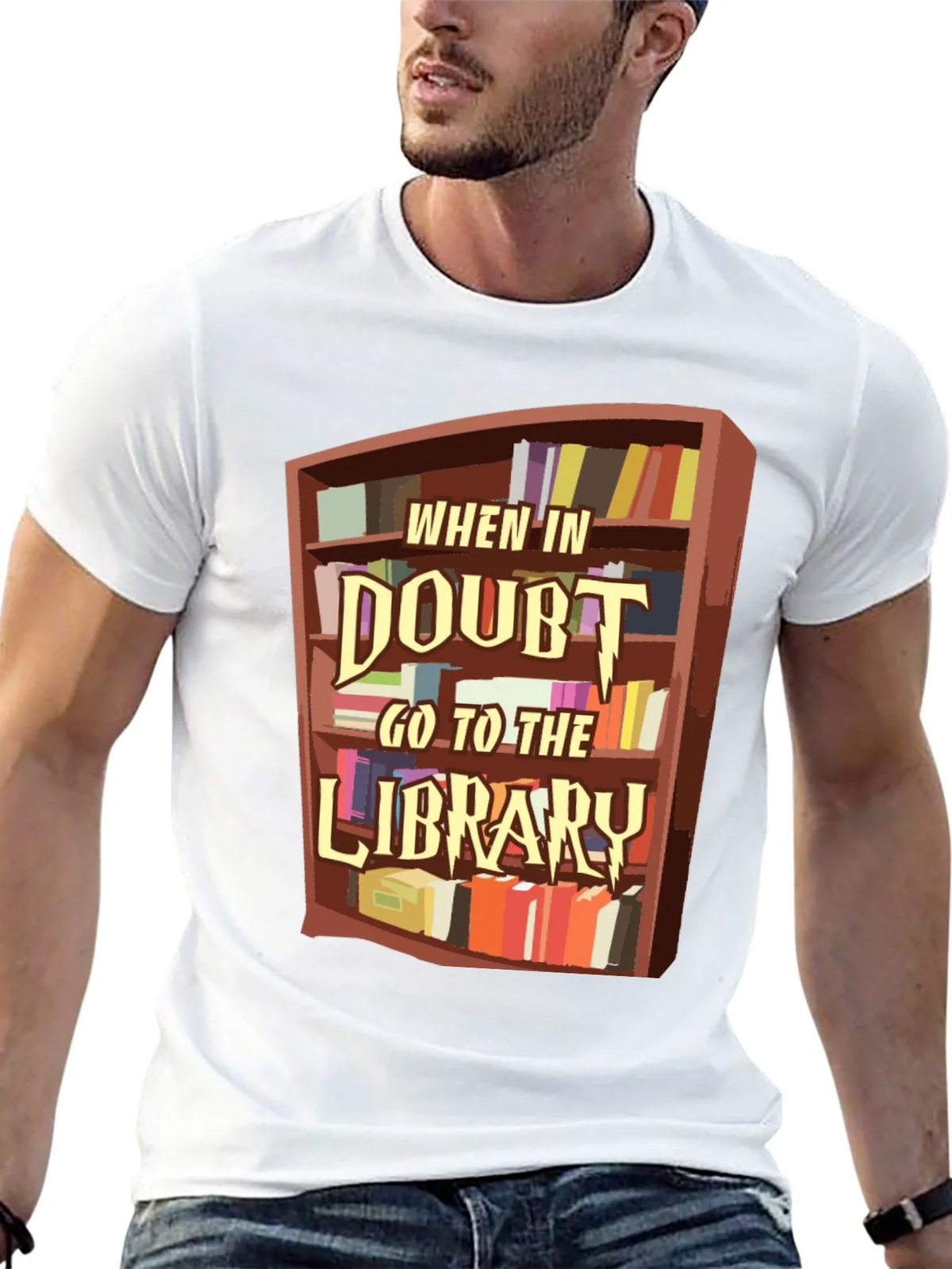 When in Doubt Go to the Library T-Shirt product image 7