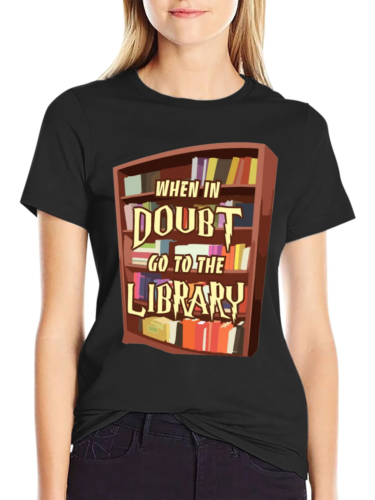 When in Doubt Go to the Library T-Shirt product image 2
