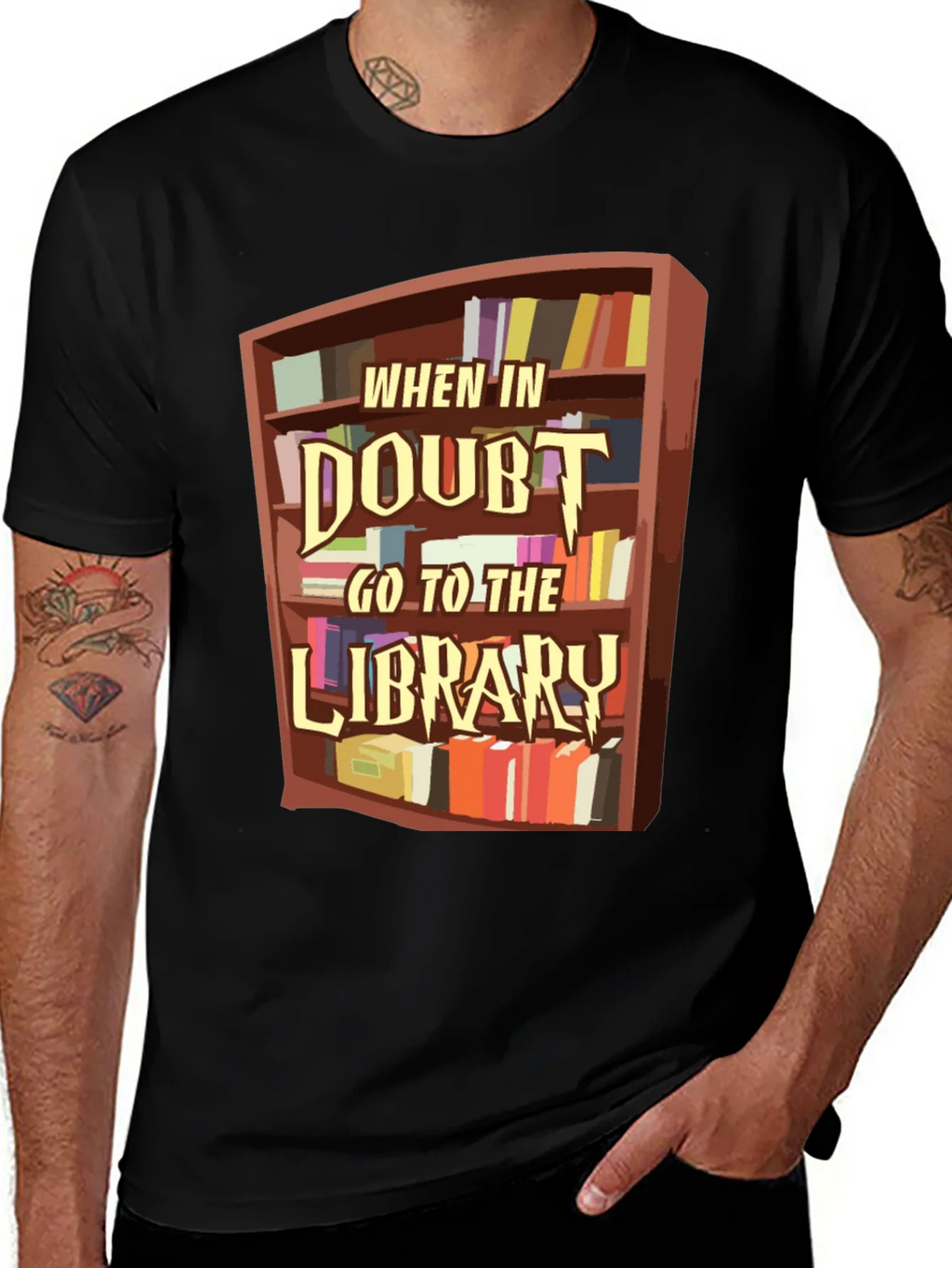 When in Doubt Go to the Library T-Shirt product image 1
