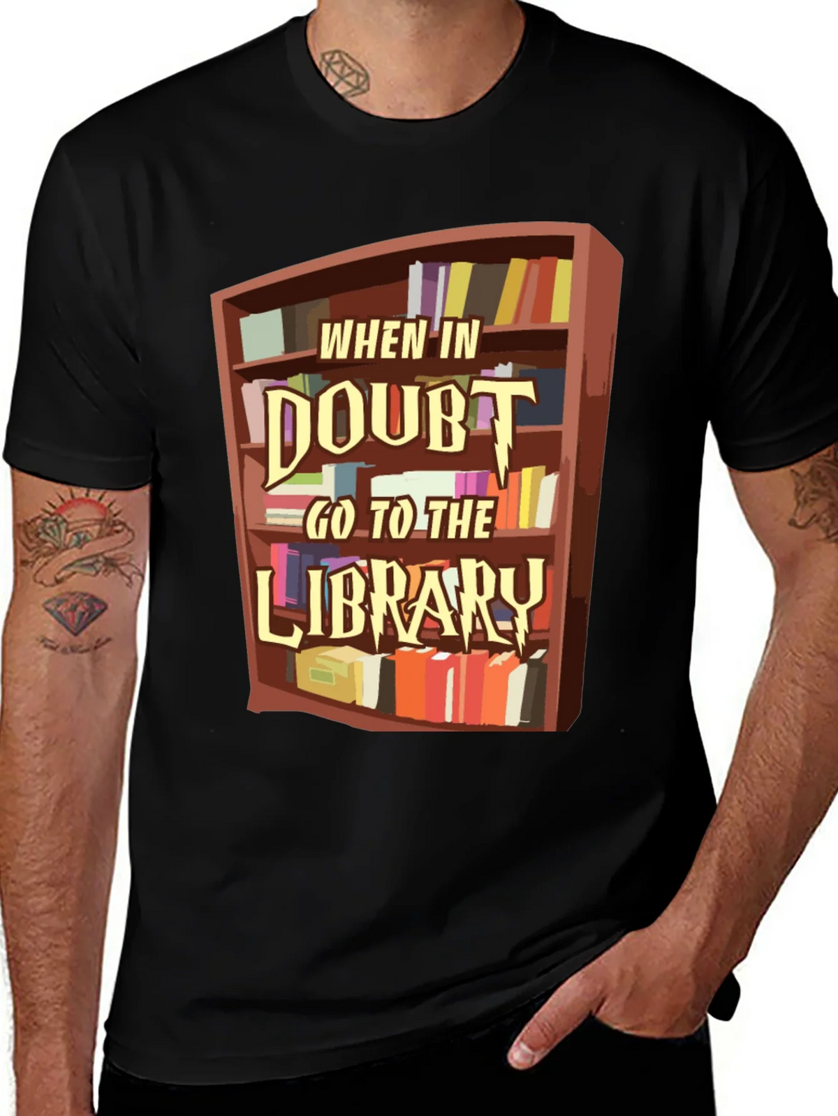 When in Doubt Go to the Library T-Shirt product image 1