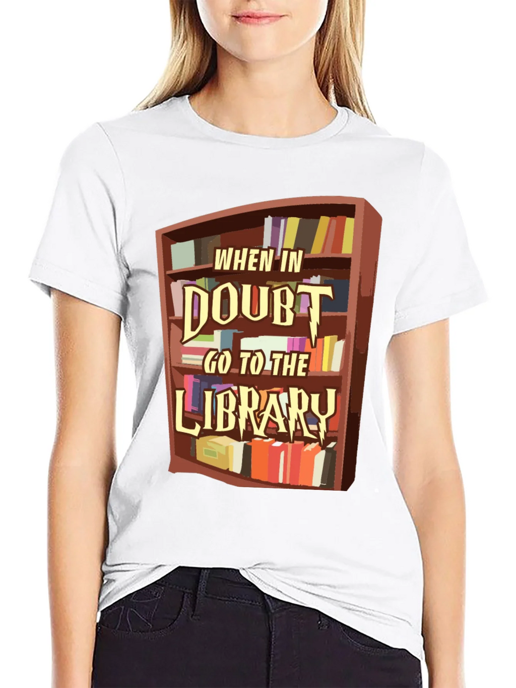 When in Doubt Go to the Library T-Shirt product image 5